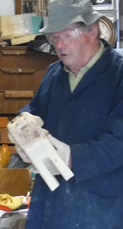 griff reviewing progress on gracie the cairn terrier